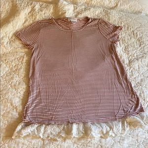 Motherhood maternity pink striped top